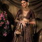 Brown Thai Silk Lehenga with Dori Work