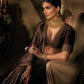 Brown Thai Silk Lehenga with Dori Work