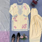 Butter Yellow Embroidered Farshi Palazzo Suit Set with Shaded Dupatta