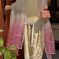 Butter Yellow Embroidered Farshi Palazzo Suit Set with Shaded Dupatta