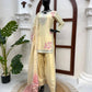 Butter Yellow Embroidered Farshi Palazzo Suit Set with Shaded Dupatta