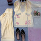 Butter Yellow Embroidered Farshi Palazzo Suit Set with Shaded Dupatta