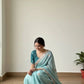Butterfly Motif Crushed Organza Embroidered Saree