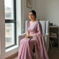 Butterfly Motif Crushed Organza Embroidered Saree
