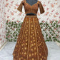 Butterfly Net Bridal Lehenga with Heavy Glass Sequins for Weddings Receptions and Festive Party Wear