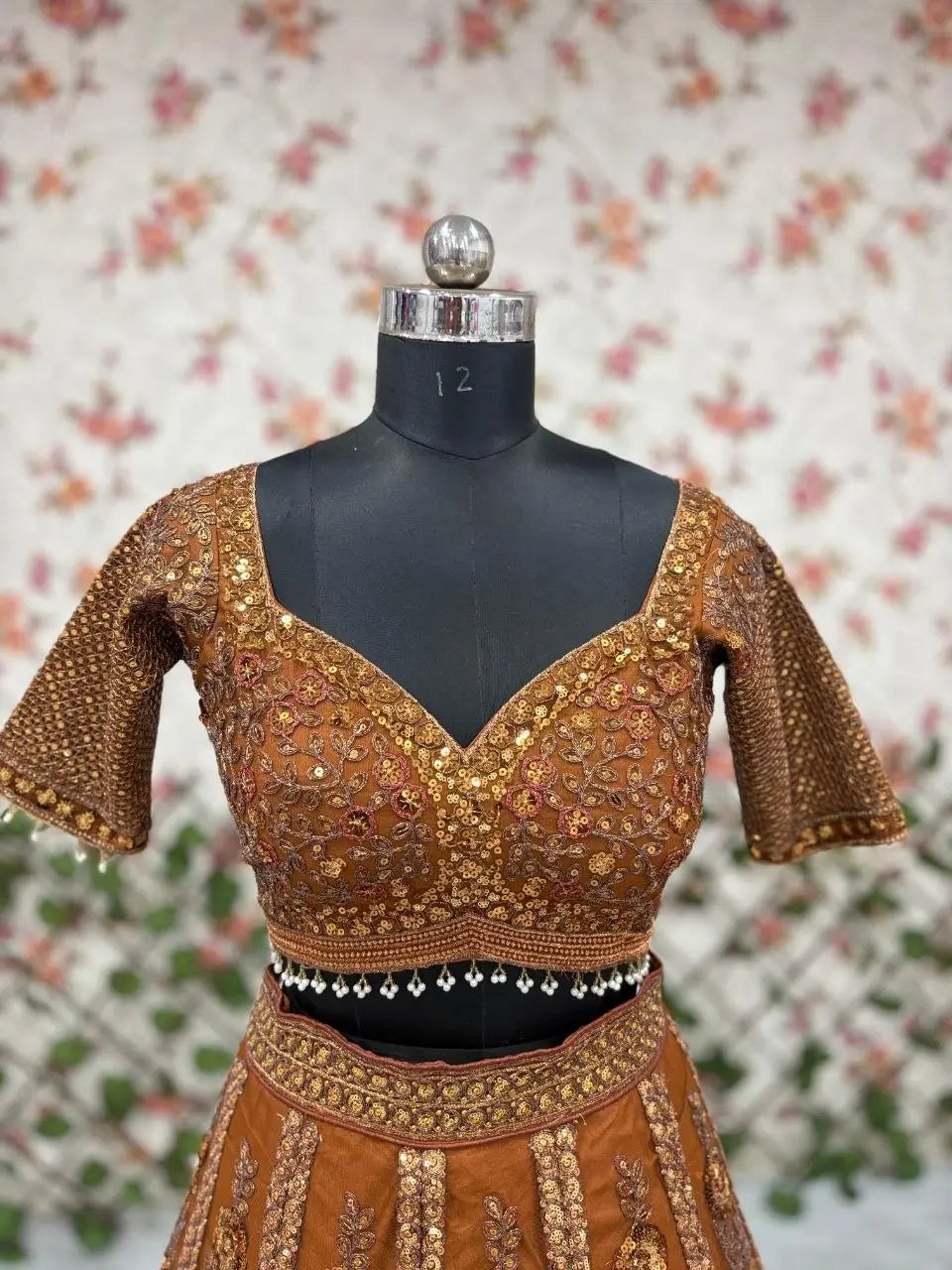 Butterfly Net Bridal Lehenga with Heavy Glass Sequins for Weddings Receptions and Festive Party Wear
