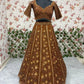 Butterfly Net Bridal Lehenga with Heavy Glass Sequins for Weddings Receptions and Festive Party Wear