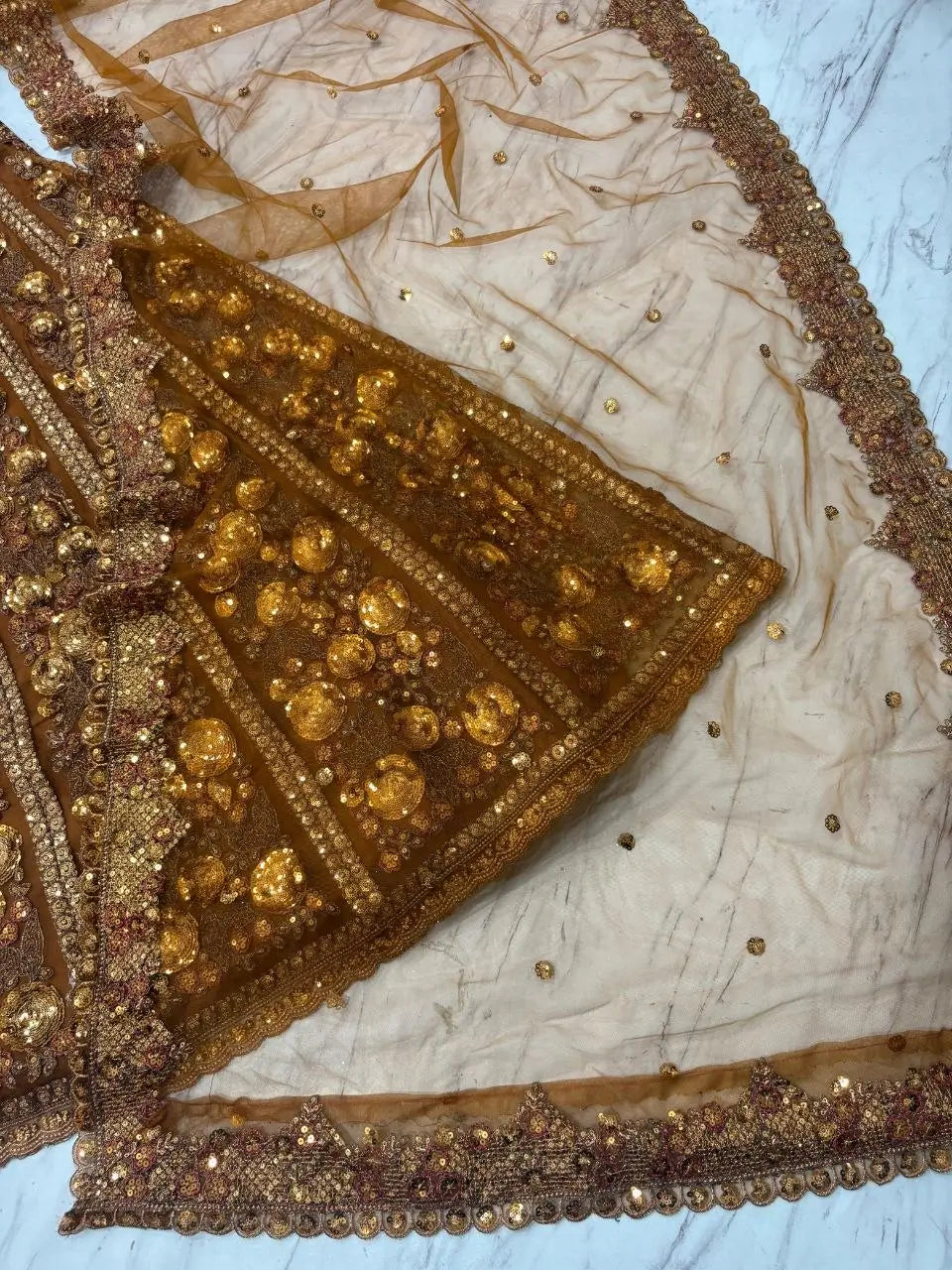 Butterfly Net Bridal Lehenga with Heavy Glass Sequins for Weddings Receptions and Festive Party Wear