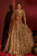 Butterfly Net Bridal Lehenga with Heavy Glass Sequins for Weddings Receptions and Festive Party Wear