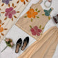 Champagne Beige Floral Sequin Palazzo Suit Set with Organza Dupatta