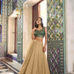 Champagne Fendi Lehenga with Teal Blouse