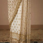 Champagne Gold Butterfly Net Saree with Sequins Dori Embroidery & Mono Benglory Blouse