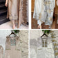 Champagne Organza Silk Embroidered Kurta Pant Dupatta Set for Festive and Elegant Occasions