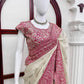 Champagne Rani Border Saree