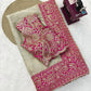 Champagne Rani Border Saree
