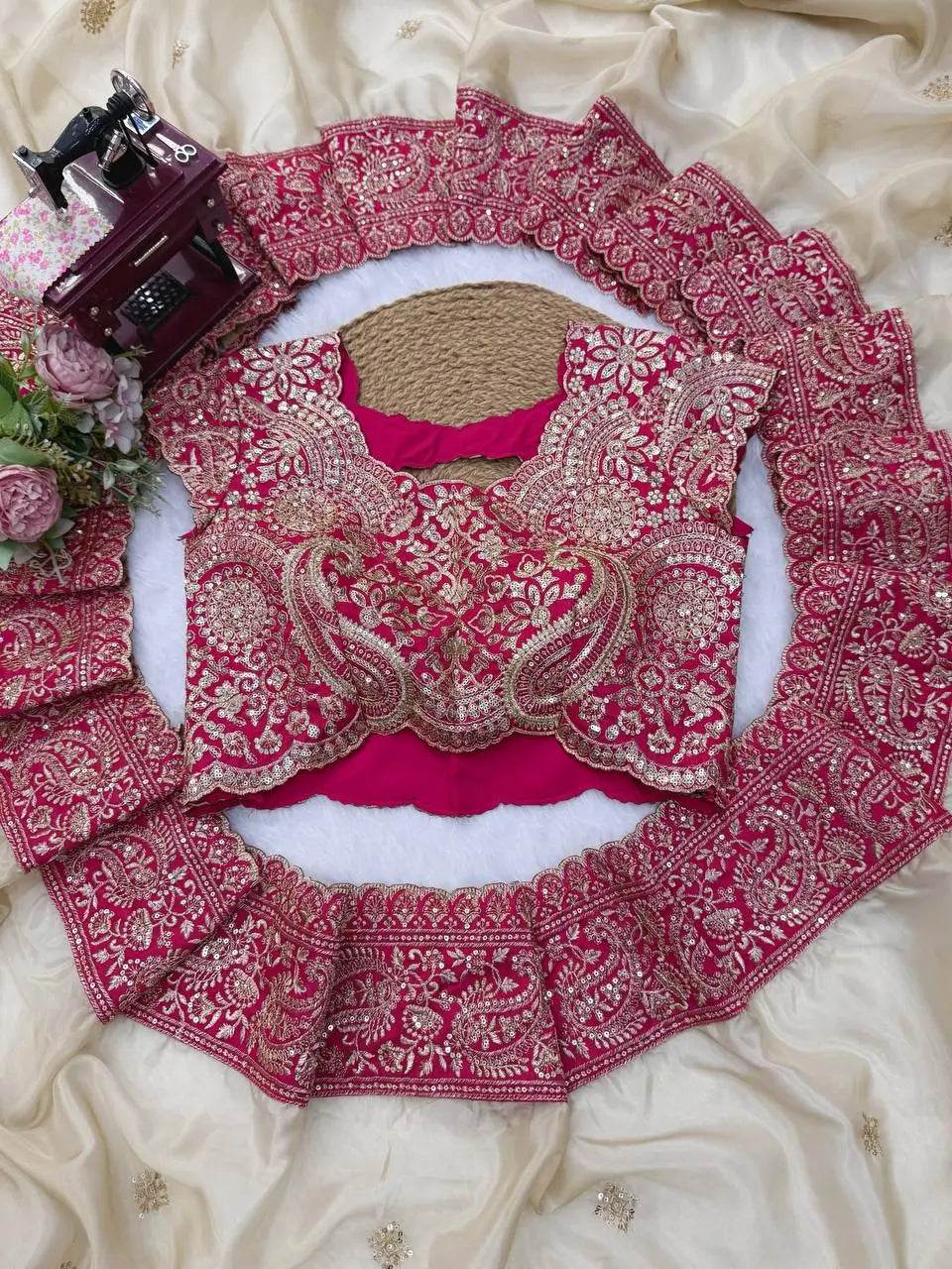 Champagne Rani Border Saree