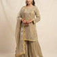 Champagne Shimmer Silk Suit