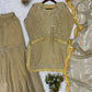 Champagne Shimmer Silk Suit