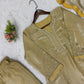 Champagne Shimmer Silk Suit