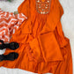 Chanderi Silk Embroidered Kurta Set with Dupatta