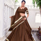 Chanderi Zari Weaving Embossed Lehenga Set
