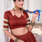 Chanderi Zari Weaving Embossed Lehenga Set
