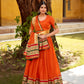 Chanderi Zari Weaving Lehenga Choli Set