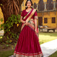 Chanderi Zari Weaving Lehenga Choli Set