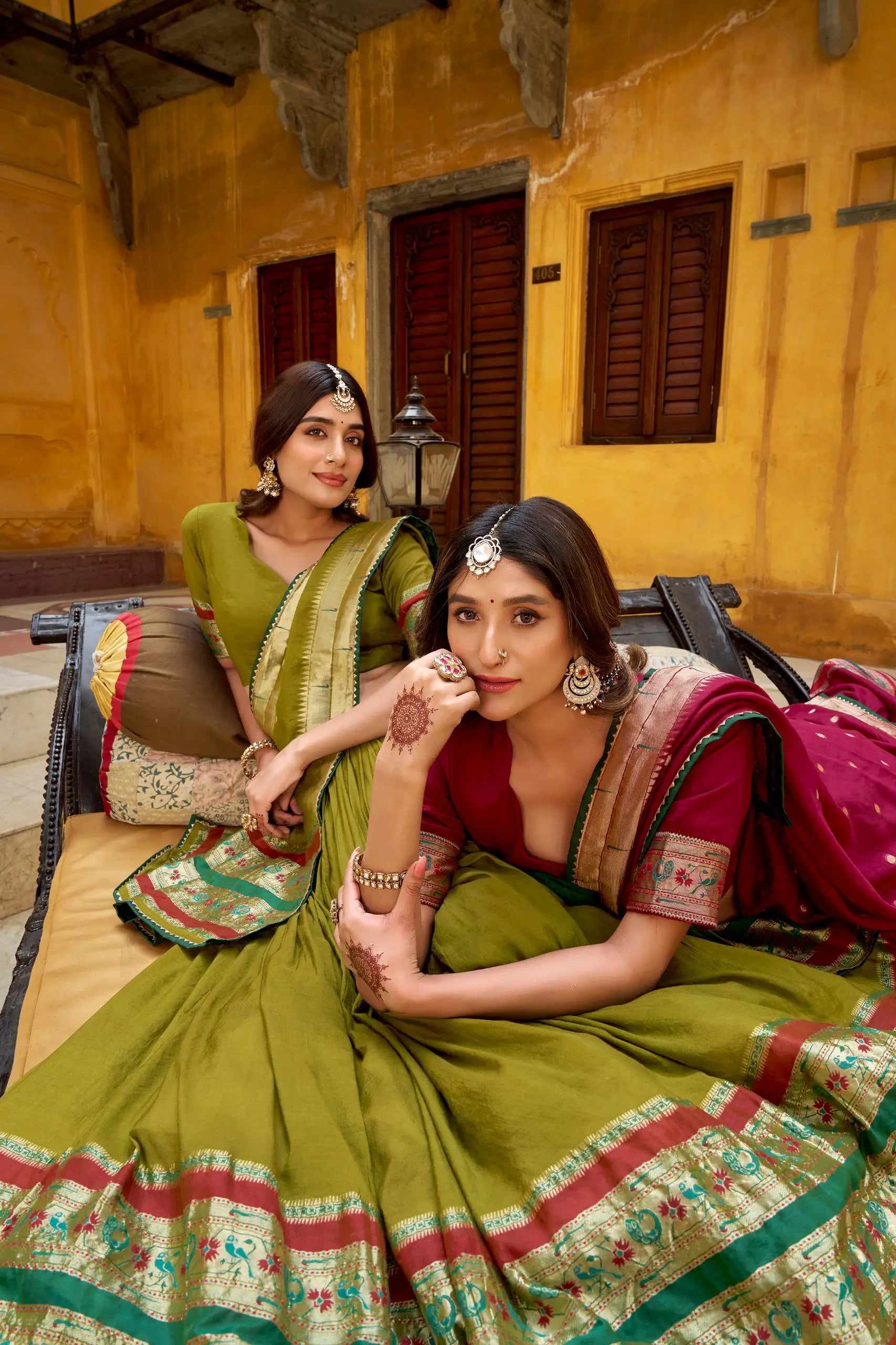 Chanderi Zari Weaving Lehenga Choli Set