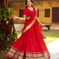 Chanderi Zari Weaving Lehenga Choli Set