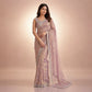 Mauve Diamond Lattice Saree