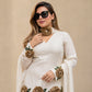 Rosette Embroidered Crepe Sharara