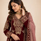 Maroon Cording Diamond Kurta