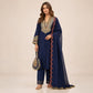 Navy Tribal Embroidered Sharara