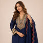Navy Tribal Embroidered Sharara
