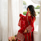 Crimson Sequin Beaded Kurta Suit