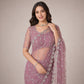 Sequin Vine Embroidered Net Saree