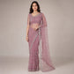 Sequin Vine Embroidered Net Saree