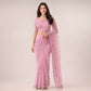 Sequin Vine Embroidered Net Saree