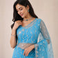 Sequin Vine Embroidered Net Saree