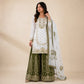Embroidered GMY Silk Sharara Palazzo Set with Dupatta