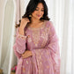 Embroidered GMY Silk Sharara Palazzo Set with Dupatta