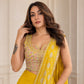 Mandala Sequin Drape Saree Set