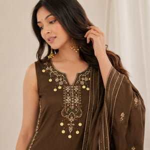 Brown Coin Tassel Suit
