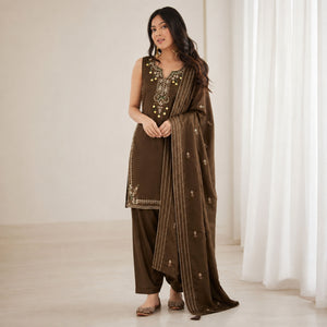 Brown Coin Tassel Suit
