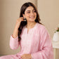 Blush Sequin Embroidered Suit Set