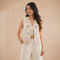 Ivory Floral Vest Co-ord