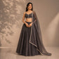Pearl Trim Organza Lehenga Set