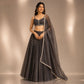 Pearl Trim Organza Lehenga Set
