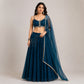 Pearl Trim Organza Lehenga Set
